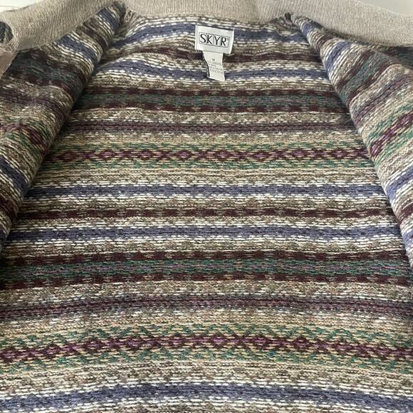SKYR Vintage 100% Lambs Wool Nordic Cardigan in Multi Size M - Picture 9 of 12